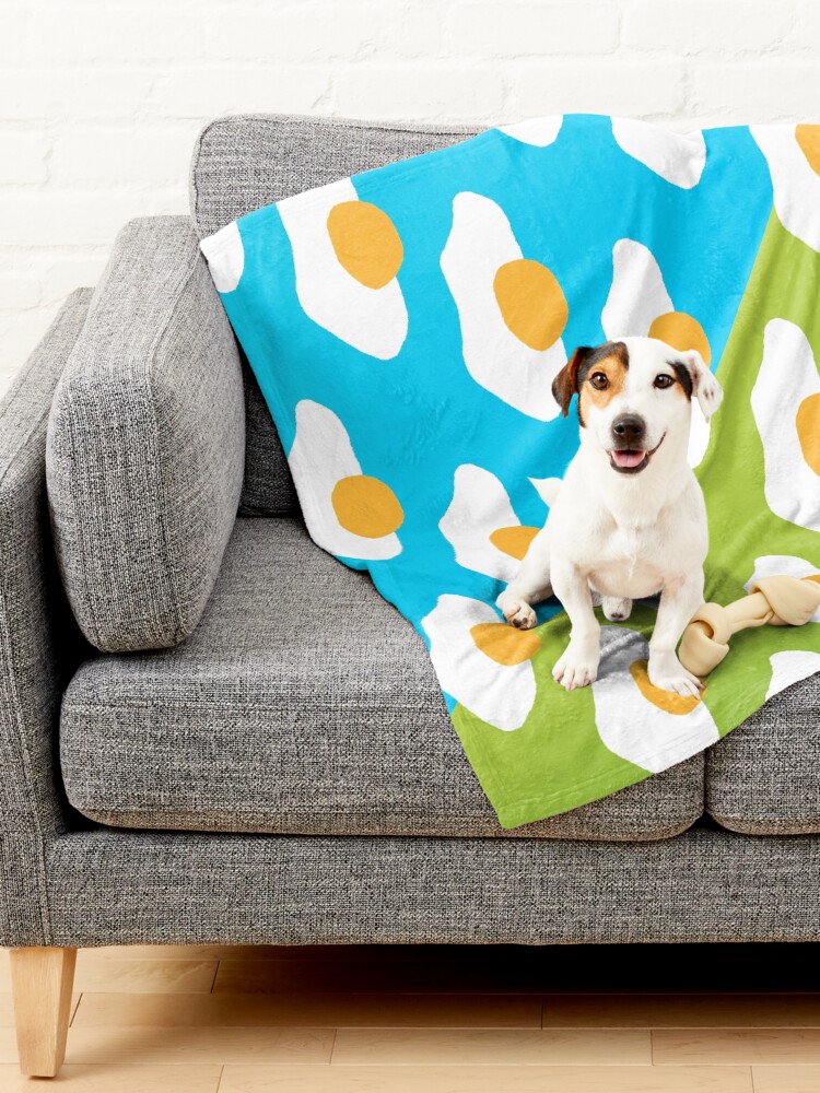 Alternate view of Eggsellent (blue + green) Pet Blanket