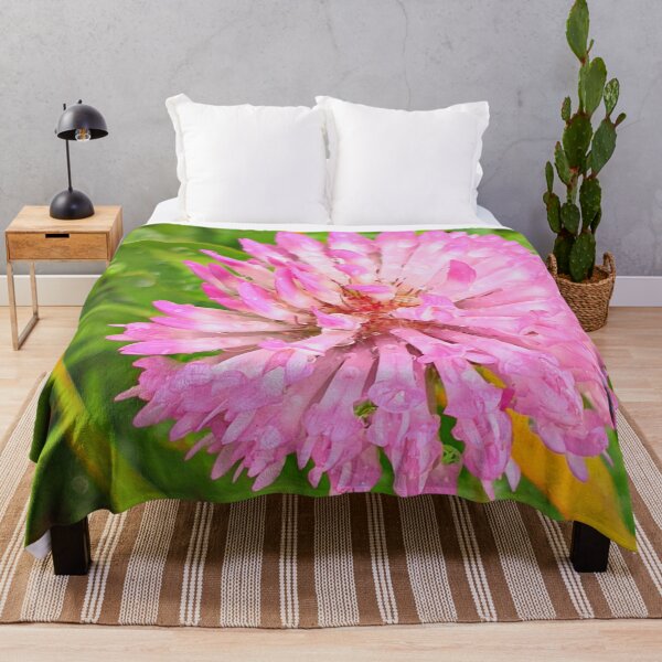 Item preview, Pretty Pink Red Clover Flower stretching above the Green Grass, with Morning Dew designed and sold by CreateShape.