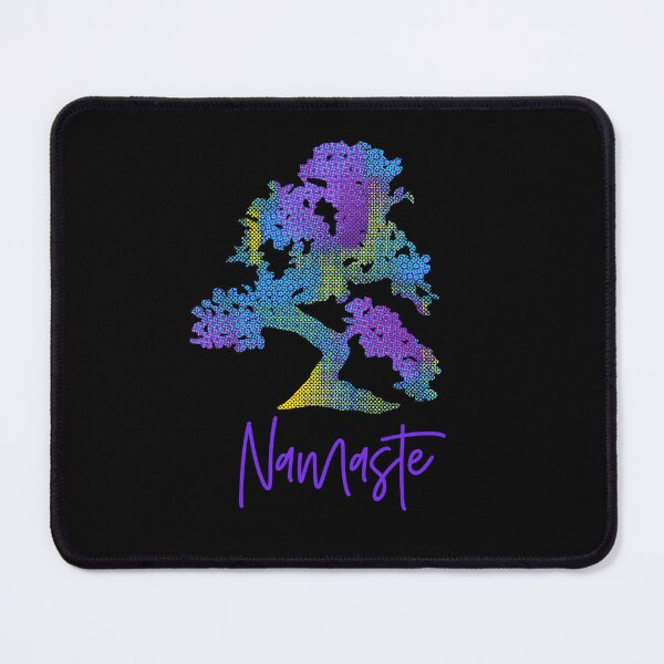 Item preview, Bodhi Tree Silhouette Pastel Patchwork Halftones Namaste designed and sold by AMSonArt.