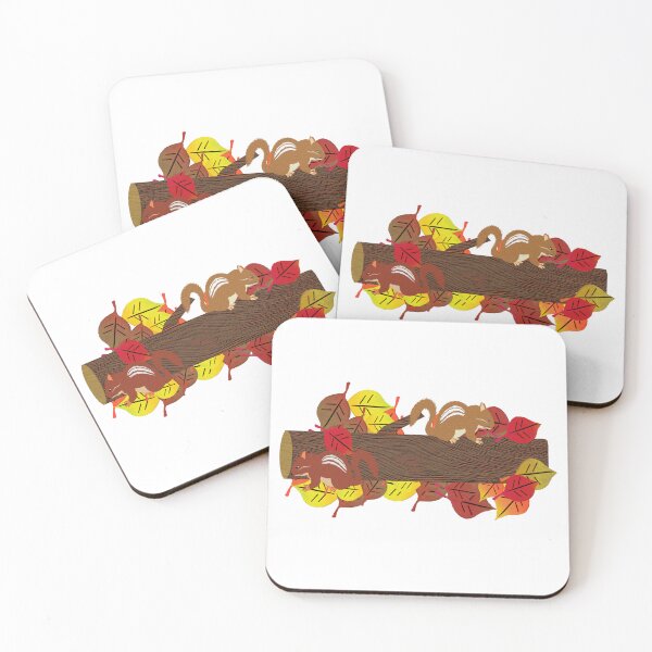 Item preview, Chipmunk motif with colorful leaves, autumnal nature patterns, cute autumn outfits designed and sold by Kirei-Lily.