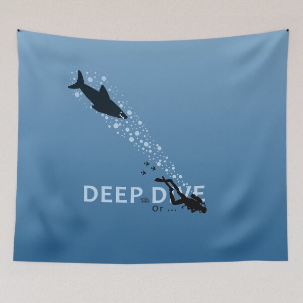 Item preview, Dive or die - The shark is in pursuit designed and sold by Aurealis Creatief.