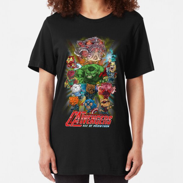 CATVENGERS-Age of Mewtron Slim Fit T-Shirt
