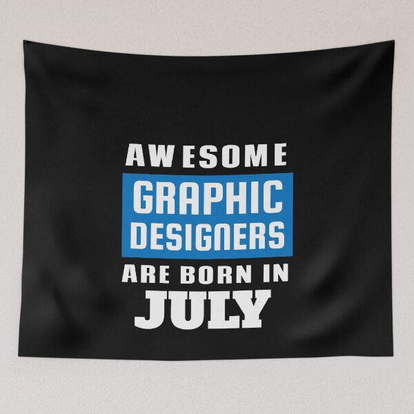 Aperçu de l'œuvre Des graphistes géniaux sont nés en juillet - Anniversaire créée et vendue par Superhero Gear.