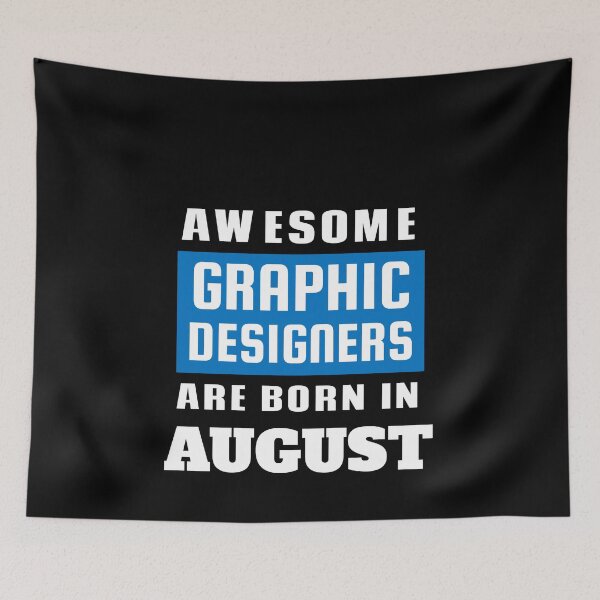 Aperçu de l'œuvre Des graphistes géniaux sont nés en août - Anniversaire créée et vendue par Superhero Gear.