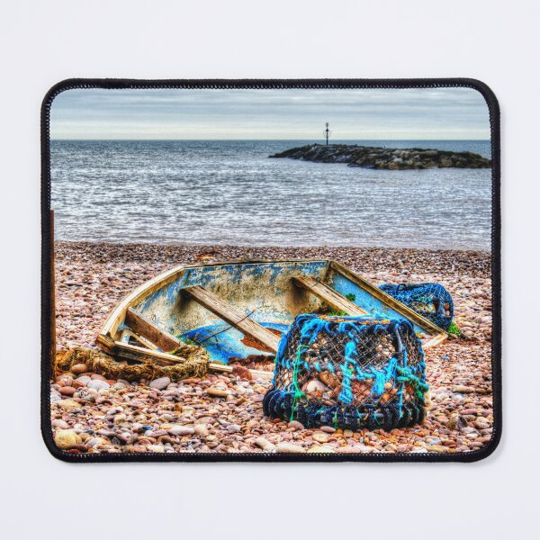Item preview, Abandoned boat and Lobster Pot on Sidmouth Beach designed and sold by days-photographic.