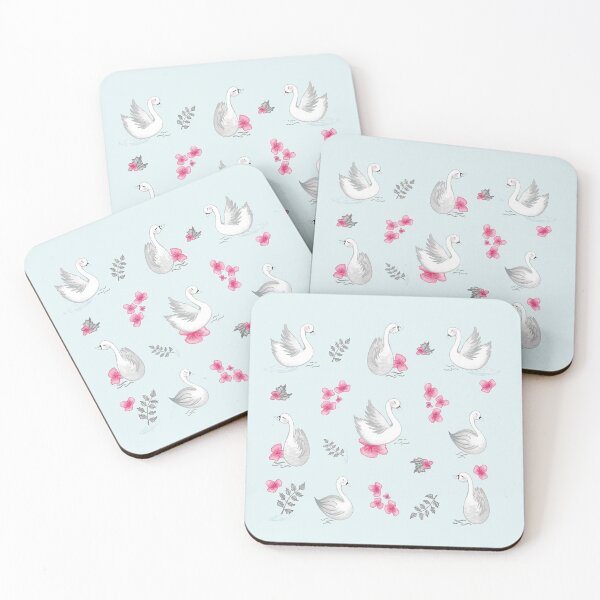Item preview, Watercolour swan pattern designed and sold by CheekyColours.