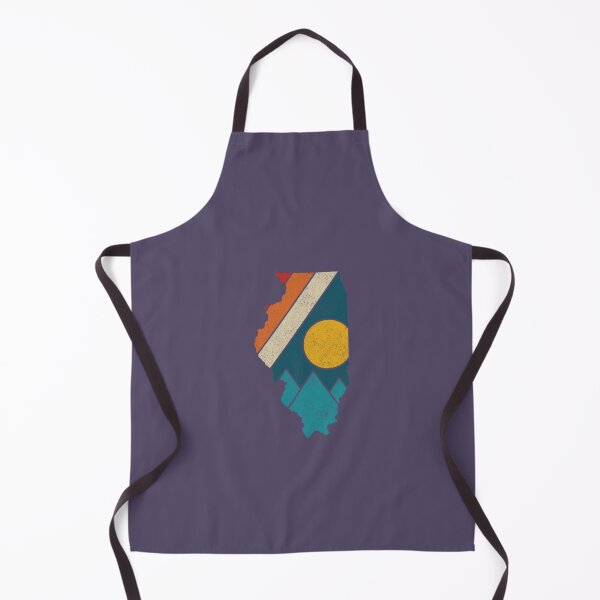 Item preview, Illinois Vintage State Map Mountains Hiking Pride designed and sold by EconTell.