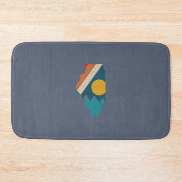 Item preview, Illinois Vintage State Map Mountains Hiking Pride  designed and sold by EconTell.
