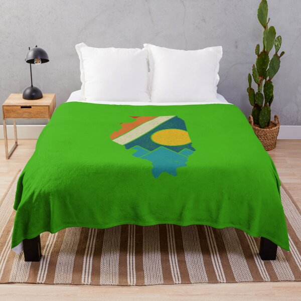 Item preview, Illinois Vintage State Map Mountains Hiking Pride  designed and sold by EconTell.