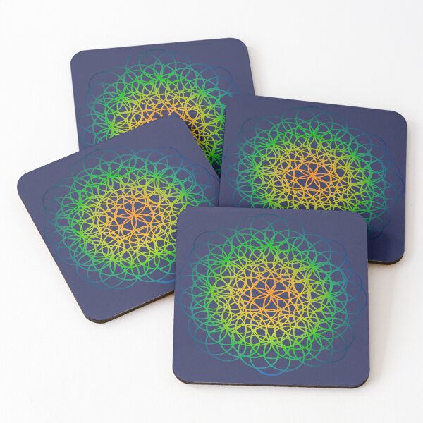 Item preview, Spirograph Mandala (navy blue background) designed and sold by jmdoodlez.