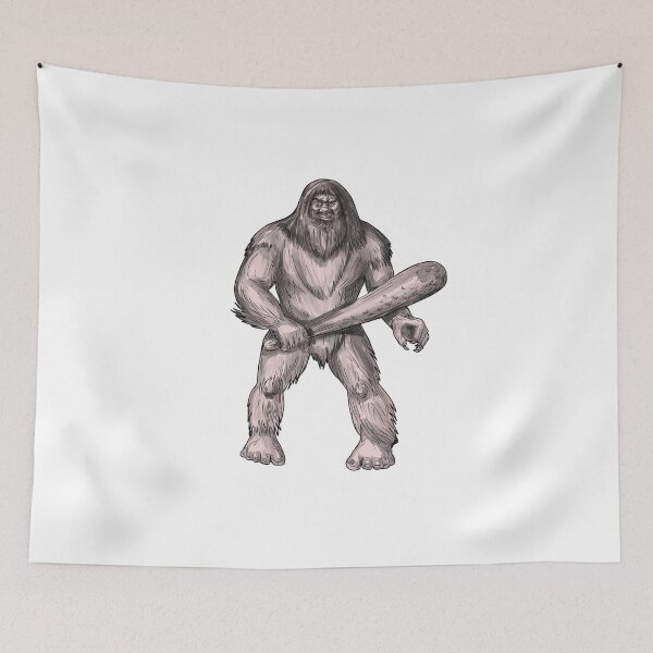 Item preview, Bigfoot Holding Club Standing Tattoo designed and sold by patrimonio.