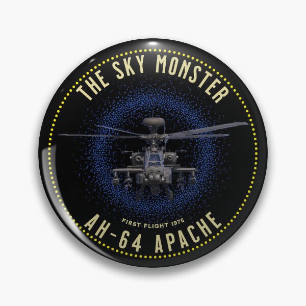 Item preview, AH-64 Apache Gunship The Sky Monster Helicopter Black designed and sold by Coffee Partee.