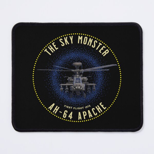 Item preview, AH-64 Apache Gunship The Sky Monster Helicopter Black designed and sold by Coffee Partee.