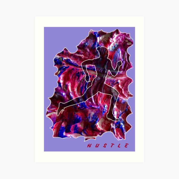 HUSTLE WOMAN RUNNER Art Print