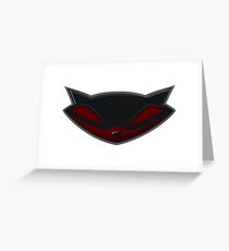 Sly Cooper Black/Red Greeting Card