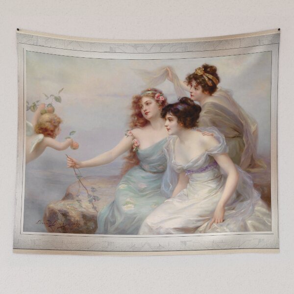 Item preview, Die drei Grazien (The Three Graces) by Edouard Bisson Remastered Xzendor7 Classical Art Old Masters Reproductions designed and sold by Xzendor7 Digital Art Creations.