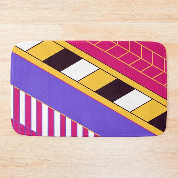 Item preview, Isometric geometric art in vibrant pink, yellow and lilac designed and sold by elliebart.
