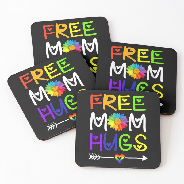 Item preview, Rainbow Heart LGBT Pride Month Free Mom Hugs Daisy T-Shirt designed and sold by Knight-Saverin.