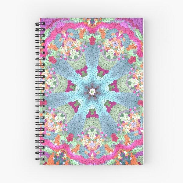 Item preview, Mosaic Mandala in Purple, Pink, Green and Orange designed and sold by Kelly Dietrich Mandala & Fractal Art.