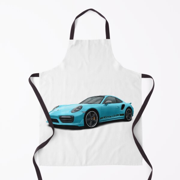 Item preview, 911 991 Turbo S Digitally Drawn - Light Blue with side decals script wording designed and sold by Steve Kidd Art.