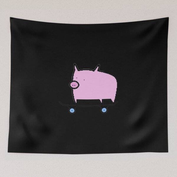 Item preview, Skating Pig Loving Life Sticker designed and sold by heajosephgi3.