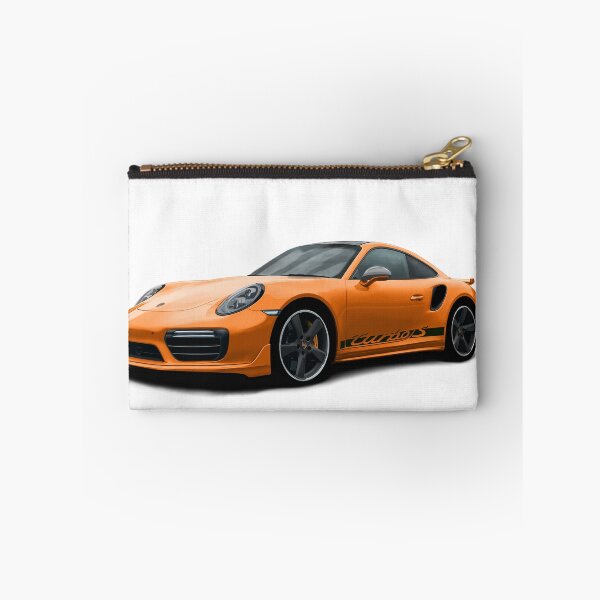 Item preview, 911 991 Turbo S Digitally Drawn - Orange with side decals script wording designed and sold by Steve Kidd Art.