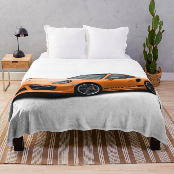 Item preview, 911 991 Turbo S Digitally Drawn - Orange with side decals script wording designed and sold by Steve Kidd Art.