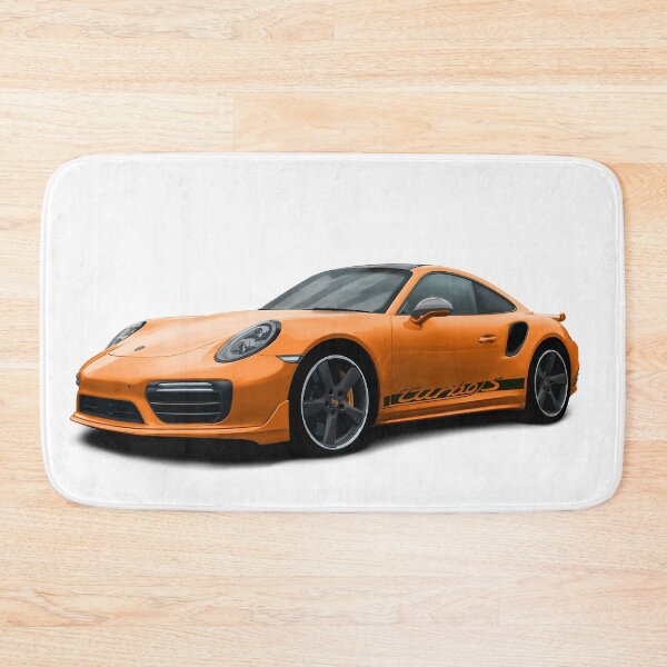 Item preview, 911 991 Turbo S Digitally Drawn - Orange with side decals script wording designed and sold by Steve Kidd Art.