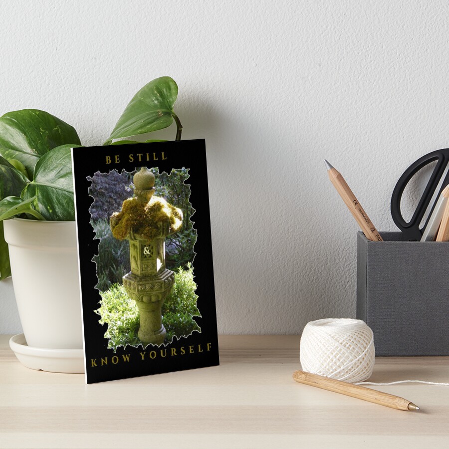 HEALING PEACEFUL MEDITATION KEEP STILL AND KNOW YOURSELF Art Board Print