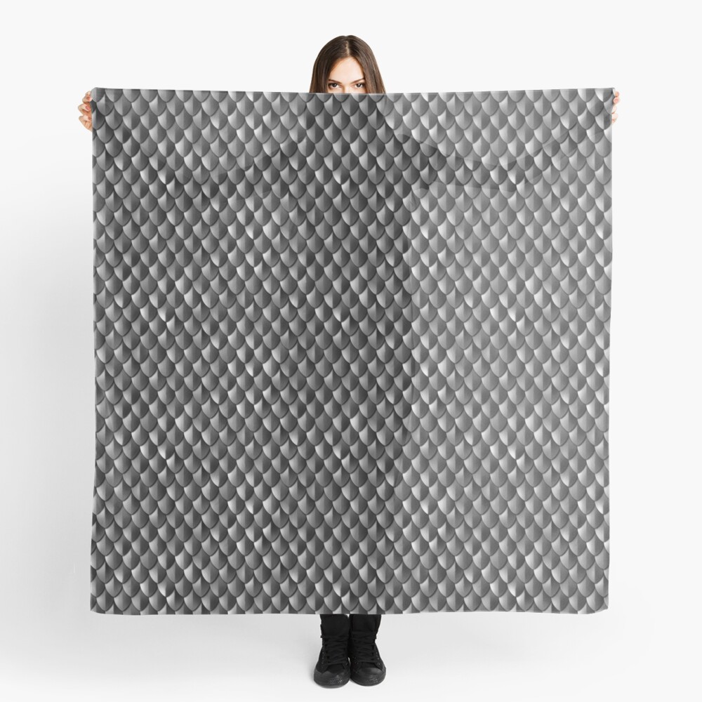 Medieval Armor - Dragon Scales Pattern - Black Scarf
