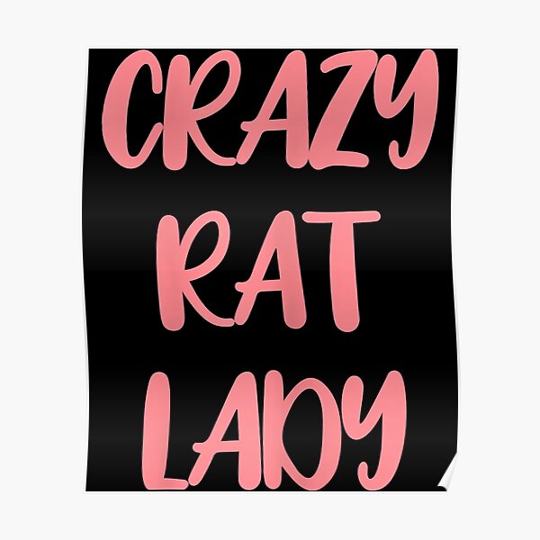 Gourde Métal "Beware Crazy Rat Lady" - 600 Ml - Cadeau Humoristique Pour Fans De Rongeurs