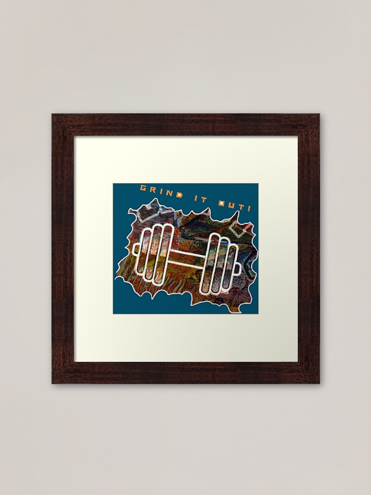 Alternate view of FITNESS WEIGHTS WORKOUT - GRIND IT OUT Framed Art Print