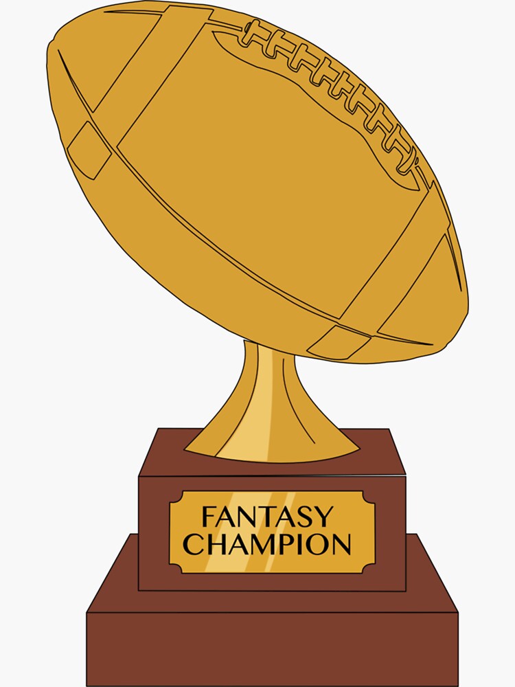 "Fantasy Football Champion Trophy Football Sticker" Sticker for Sale by