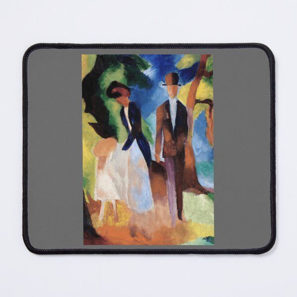 Item preview, August Macke People by a Blue Lake 1913 famous painting Classic designed and sold by Revonda Codjoe.