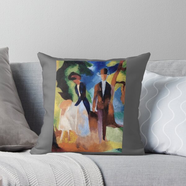 Artikelvorschau, August Macke People by a Blue Lake 1913 berühmtes Gemälde Classic entworfen und verkauft von Revonda Codjoe.