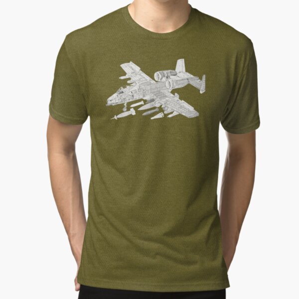 Tee Drop Mens A10 Thunderbolt Tee Shirt for Men Aviation Tankbuster Military Pilot Tee