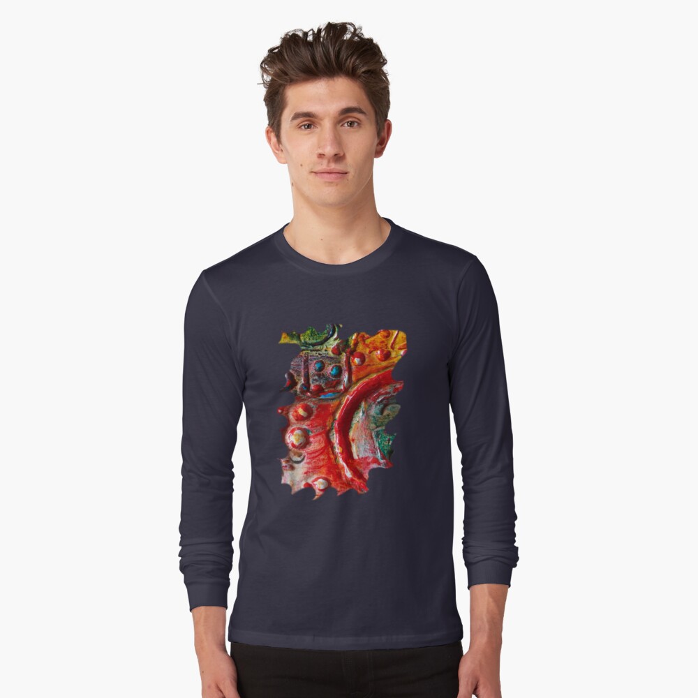 RED STEAMPUNK TEXTURES Long Sleeve T-Shirt