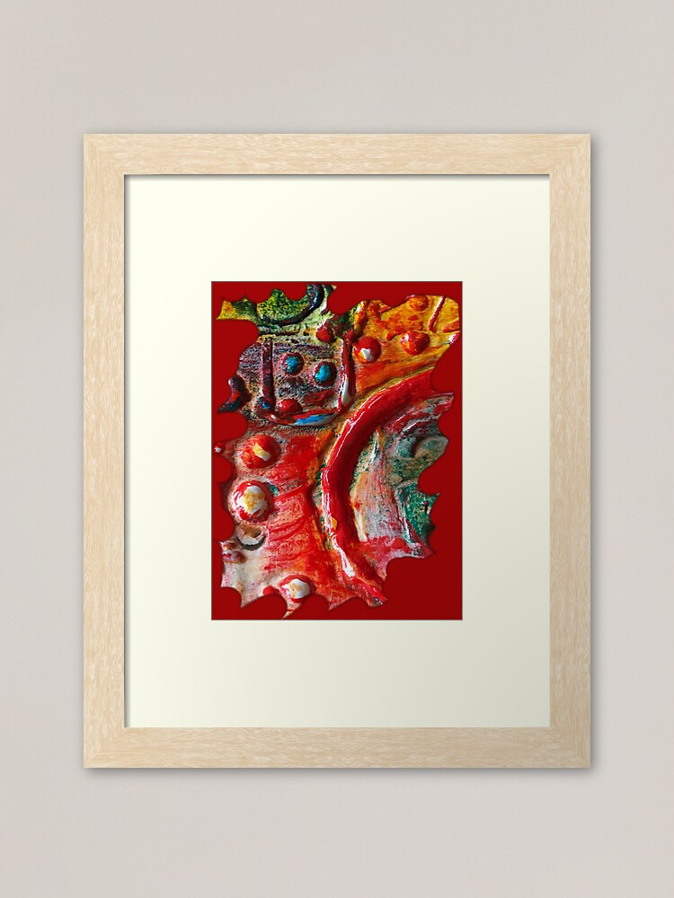 Alternate view of RED STEAMPUNK TEXTURES Framed Art Print