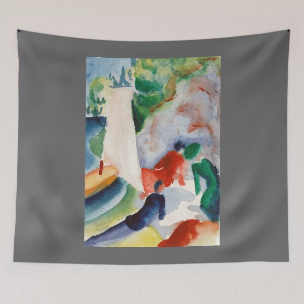 Item preview, Picnic de August Macke en la playa Picnic después de navegar 1913 Classic designed and sold by Revonda Codjoe.