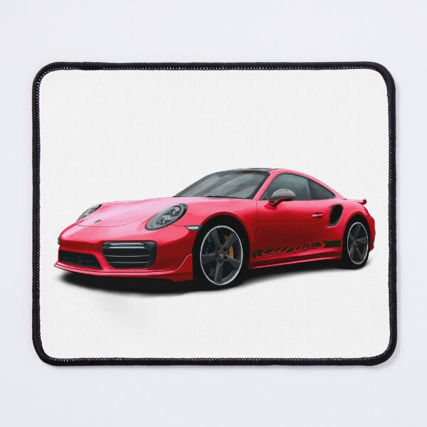 Item preview, 911 991 Turbo S Digitally Drawn - Red with side decals script wording designed and sold by Steve Kidd Art.