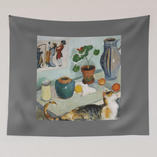 Item preview, August Macke Still life with a cat Classic designed and sold by Revonda Codjoe.