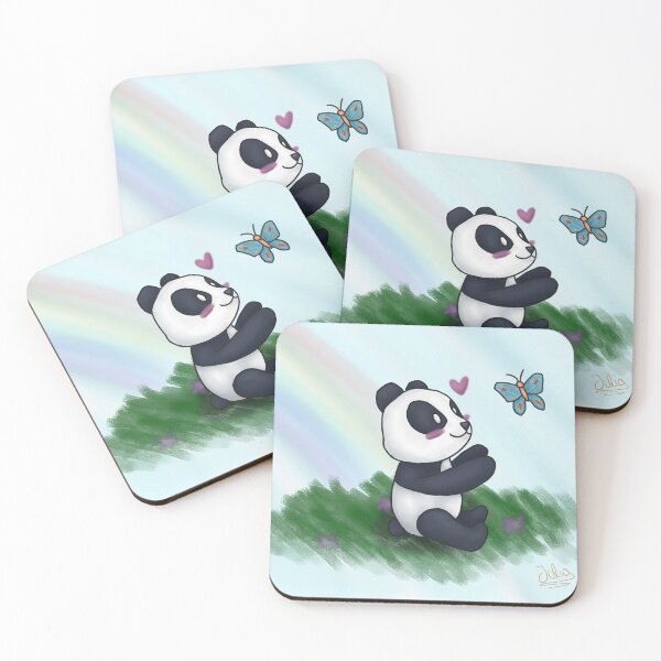 Item preview, Cute Panda & Butterfly Illustration designed and sold by justjulia-arts.