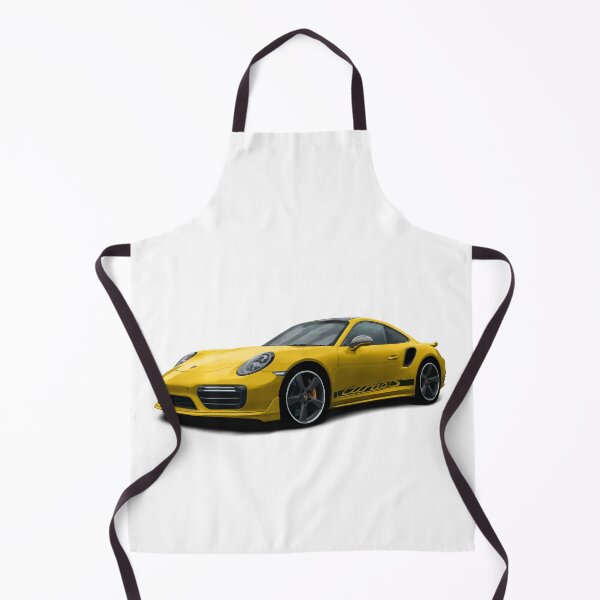Item preview, 911 991 Turbo S Digitally Drawn - Yellow with side decals script wording designed and sold by Steve Kidd Art.
