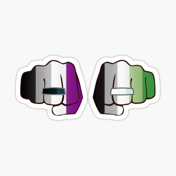 AroAce fists with rings Sticker