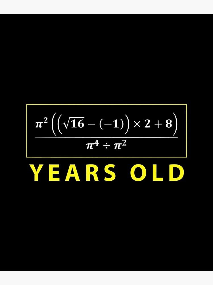 Funny 18th Birthday Math T 18 Years Old Algebra Equation Premium