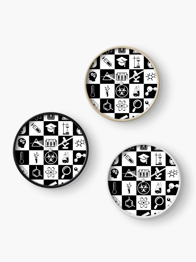 Thumbnail 3 of 4, Clock, Science Pattern designed and sold by risingrocket.