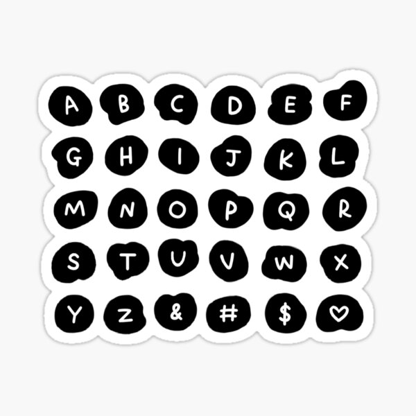 Bubble Letters Sticker For Sale By Mochibearco Redbubble 2811