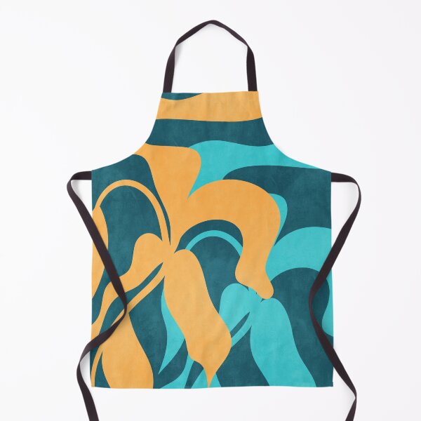 Artikelvorschau, Modern Abstract Leaves Yellow and Teal entworfen und verkauft von meggydesigns.