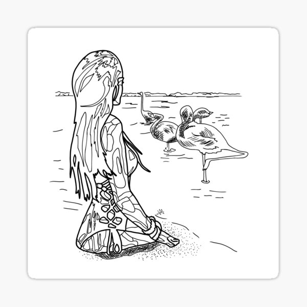 "Bikini Girls 06 black and white" Sticker for Sale by VittorioIlMagat Redbubble