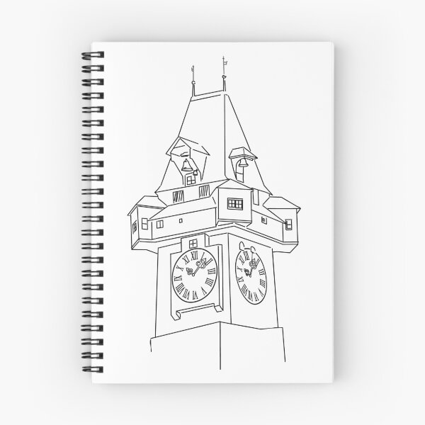 Item preview, Styria - Graz Clock Tower Illustration | Austria design designed and sold by Steiragwaund.